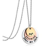 NIEBYI Collar de tres capas con texto en inglés "Not Throwing Away My Shot" para adolescentes, regalos de Hamilton, joyería inspirada en música de Broadway (collar)