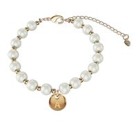 NIEBYI Regalos personalizados de propuesta de niña de las flores, ¿serás mi niña de las flores? Pulsera de perlas con inicial A-Z para niñas