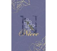 Niece Journal: Monogram N Personalized Floral Notebook for Women Decorative Purple and Gold Monogram Journal, Cute Aesthetic Notebook, Personalized Diary and Birthday Gift for Niece