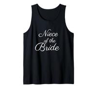 Niece of The Bride, Wedding & Bridal, Fuente de Escritura Blanca Camiseta sin Mangas