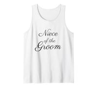 Niece of The Groom, Wedding & Bridal, Fuente con Escritura Negra Camiseta sin Mangas
