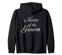 Niece of The Groom, Wedding & Bridal, Fuente de Escritura Blanca Sudadera con Capucha