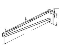 Niedax KTA 500 4013339187706 - Brazo de Pared Soporte L para Sistema de Transporte de Cables