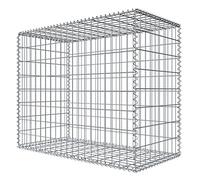 Niederberg Metall Gavión 80x100x50 cm - Malla 5x10 cm - Barrera Acústica Pantalla Privacidad - Cesta Piedras Jaula Espiral - Galvanizado Caliente Rellenable - Alambre Acero Jardín Exterior Valla Muro