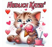 Niedlich Katze: Malbuch für Kinder Alter 4-10, 40 Große Seiten fett und einfach, Niedliche und einfache Designs für lustige Kinder