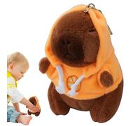 Niedlicher Capybara-Plüsch-Schlüsselanhänger - Plüschtier-Schlüsselanhänger, Stofftiere, Puppenanhänger, Tierspielzeug, Rucksackzubehör Für Mädchen Und Frauen, Länge 12cm, Plüschmaterial | Dekorative