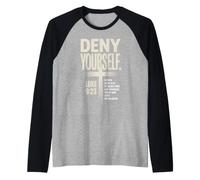 Niégate a ti Mismo Lucas9:23 Discipulado Cristiano Camiseta Manga Raglan