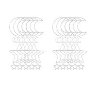 NIEI 2X Luna Estrella Atrapasueños Anillos de de Metal Círculo Macramé para Manualidades DIY Atrapasueños Haciendo Decoración Colgante de Pared para El Hogar