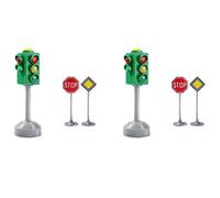NIEI 2X Mini SeñAles de Tráfico Bloque de Luz de Carretera con Sonido LED Modelo de Semáforo de Seguridad para Niños Juguetes de Semáforo para Niños