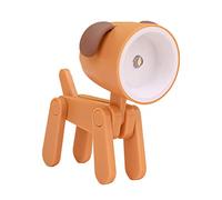 NIEI Mini Luz de Noche LED Ajustable Escritorio Libro Luz Mascota Luz ProteccióN Ocular LáMpara de Mesa DecoracióN de la HabitacióN del Hogar, Perro Naranja
