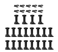 NIEI Pies para muebles de 20 unidades, patas ajustables para patas con clip para reposapiés para armario de cocina y baño