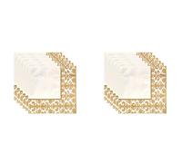 NIEI Servilletas Desechables de Papel de con Estampado Dorado de 200 Piezas para Restaurante Y Hotel (Dorado +)