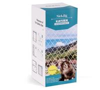 NieKilig Red para gatos para balcón sin taladrar, 6 x 2 m, rejilla para gatos para ventanas, red de protección transparente para gatos para asegurar balcones, terrazas, ventanas, escotillas de techo