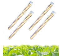 Niello 4 tiras de luces de cultivo, luz de planta de 60cm y 72W, lámpara de cultivo T8 para plantas de interior, luces de planta de luz solar de espectro completo con 3000 K 6500 K 660 nm