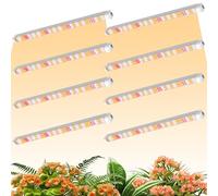 Niello 8Pack de luces de cultivo, luz de planta de 60cm y 144W, lámpara de cultivo T8 para plantas de interior, luces de planta de luz solar de espectro completo con 3000 K 6500 K 660 nm