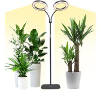 Niello Luz de crecimiento con 2 cabezales LED para plantas de interior, lámpara de crecimiento de espectro completo, temporizador auto on/off 3/9/12H,58cm~170cm Altura ajustable para plantas grandes