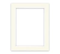 nielsen Conservation Passepartout 1,5 mm, tamaño exterior 40x50 cm para cuadros 30x40 cm, crema marfil blanco liso