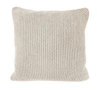 nielsen HOME Funda de cojín Nika de Punto, 50x50cm, Blanco Crema (Efecto Color), 100% algodón, Oeko-Tex
