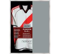 nielsen marco de camiseta, 60 x 80 cm, Aluminio, Plata mate, Marco para pósterpara colgaren formato vertical y apaisado, vidrio sintético irrompible, Framebox II