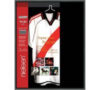 nielsen marco de camiseta, 70 x 90 cm - Acrylic pane, Aluminio, Negro mate, Marco para objetospara colgaren formato vertical y apaisado, vidrio sintético irrompible, Framebox