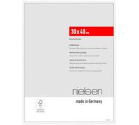 nielsen marco de fotos, 30 x 40 cm, Aluminio, Blanco mate, Marco de fotospara colgaren formato vertical y apaisado, vidrio sintético irrompible, Atlanta