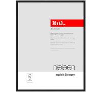 nielsen marco de fotos, 30 x 40 cm, Aluminio, Negro mate, Marco de fotospara colgaren formato vertical y apaisado, vidrio sintético irrompible, Atlanta