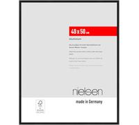 nielsen marco de fotos, 40 x 50 cm, aluminio, negro mate, marco para colgar en formato horizontal y vertical, vidrio sintético, Atlanta