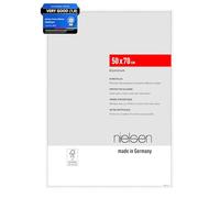 nielsen marco de fotos, 50 x 70 cm, Aluminio, Blanco mate, Marco para pósterpara colgaren formato vertical y apaisado, vidrio sintético irrompible, Atlanta