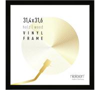 nielsen marco para discos de vinilo, 31,4 x 31,6 cm, Madera, Blanco puro, Marco para vinilopara colgaren formato vertical y apaisado, vidrio sintético irrompible, Vinyl Holz