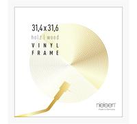 nielsen marco para discos de vinilo, 31,4 x 31,6 cm, Madera, Negro, Marco para vinilopara colgaren formato vertical y apaisado, vidrio sintético irrompible, Vinyl Holz