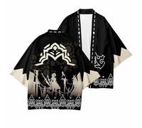 NieR: Automata Cosplay YoRHa No.2 Tipo B Kimono Haori, Capa unisex 2024 para Game 2B Cosplay o regalo de festival