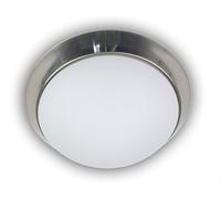 Niermann Standby a + +, Plafón - Anillo decorativo níquel mate, LED, cristal y metal, opal matt, 25 x 25 x 11 cm