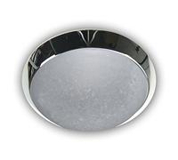 Niermann Standby a + + to E, Plafón - Anillo decorativo cromo, Pergamino, cristal y metal, pergament, 30 x 30 x 11 cm
