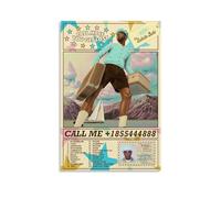 niero Póster de Tyler The Creator Call Me If You Get Lost, póster de portada de álbum de música, póster de lienzo y arte de pared, impresión moderna para decoración de dormitorio familiar, 16 x 24