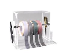 Niesel Almacenamiento de cinta, portabobinas transparente - Estante de almacenamiento con cinta transparente - Dispensador multiusos para rollos de pegatinas, dispensador de etiquetas para trabajos de