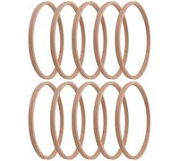 Niesel Anillos de madera para creaciones artesanales, marco decorativo para guirnaldas - Juego de 10 accesorios reutilizables para fiestas, ideas creativas para casa, estudio y viajes