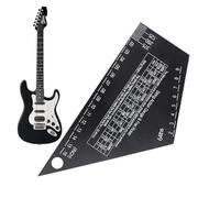 Niesel Balancín de traste para guitarra, regla de guitarra de acero inoxidable, medidor de altura de cuerda, herramientas ligeras de luthier, guía de nivelación de trastes de 1 mm de grosor para
