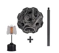 Niesel Base para cubierta del depósito de camping, base para cubrir la lata de camping, base magnética para soporte de luz de camping, base de aleación de aluminio con soporte para exteriores,