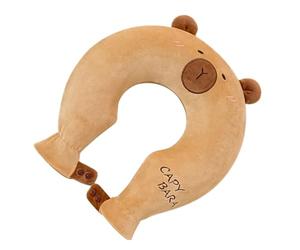 Niesel Bolsa de agua caliente en forma de U - Accesorio calefactor en forma de U con diseño Capibara,Bolsa de agua caliente | Para espalda, cuello cervical, casa, invierno, oficinas al aire libre