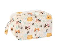 Niesel Bolsa porta lápices Carina - Bolsa porta herramientas portátil - Organizador portátil para trabajo, viajes y artistas, Gatito, Fare riferimento alla descrizione, Consulte la descripción