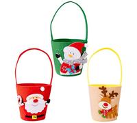 Niesel Bolsas Navideñas Para Detalles,3 Piezas Bolsas Snack Tela No Tejida | Navideñas Para Golosinas Galletas Crackers Chocolate | Detalles Para Chocolate Galletas Aperitivos Golosinas