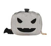 Niesel Bolso de calabaza, bolso de calabaza de Halloween | Pequeño diablo de Halloween Bolso de hombro del diablo,Bolsos de lujo para Halloween, divertidos bolsos de calabaza para mujeres, plata, Se