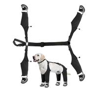 Niesel Botas impermeables para perros con tirantes, protectores de patas reflectantes impermeables con suela antideslizante, zapatos para perros con tirantes para la temporada de invierno, para pasear