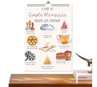 Niesel Calendario de mesa ilustrado 2026, agenda ilustrada motivacional con encuadernación en para oficina - Calendario de escritorio mensual - Para hábitos de salud, estudio, escuela, casa