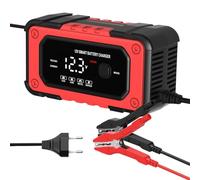 Niesel Cargador de Batería de Coche,Cargador de Mantenimiento Inteligente 12V y 6A | Mantenedor Desulfatador Automático con Pantalla LCD para Camión Moto ATV,para Moto Quad Camión Coche Garaje