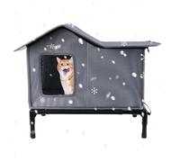 Niesel Caseta para gatos exterior invernal - Refugio climatizado para animales, invierno al aire libre, caseta para exterior, apta para jardín, terraza, balcón, garaje, casa, interiores, conejos