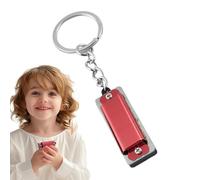 Niesel Chain de llaves de armónica, Tiny Harmonica Key Chain,4 agujeros 8 de metal musical del coche clave musical | Instrumento musical portátil, accesorio elegante para adultos, principiantes
