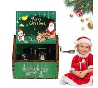 Niesel de música pequeña, Musical clásica de Madera Tallada con manivela, de música de Madera navideña, Regalos para niño, niña, Familia, Amigo, Navidad, cumpleaños, día de San Valentín