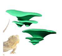 Niesel Decoraciones para terrario | de Setas 3D, 2 Piezas Decoraciones para Reptiles, impresión 3D para, para lagartos, Geckos, Ranas, Camaleones, dragón Barbudo, Descanso y exploración