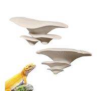 Niesel Decoraciones para terrario - realistas 3D - 2 Piezas Plantas decoración casa Reptiles - para lagartos, Geckos, Ranas, Camaleones, dragón Barbudo, Descanso y exploración
